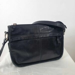Fossil Leather Black Crossbody Bag